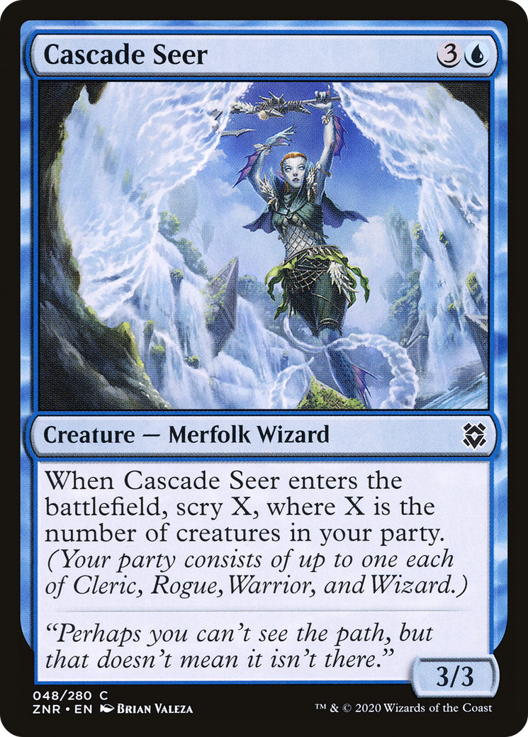 Cascade Seer (ZNR-048) [Zendikar Rising] Foil MTG Single Wizards of the Coast