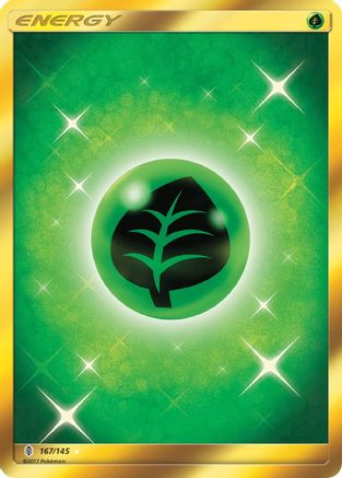 Grass Energy (Secret) (/145) Holofoil [SM: Guardians Rising] Pokemon Single Pokémon