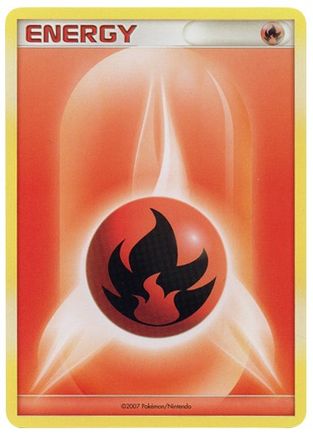 Fire Energy (2007 Unnumbered D/P Style Non-Holo) () [Promos: League & Championship Cards] Pokemon Single Pokémon