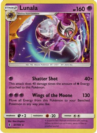 Lunala - 61/145 (Cracked Ice Holo) () Holofoil [Misc: Deck Exclusives] Pokemon Single Pokémon