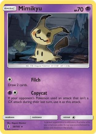 Mimikyu 58/145 (SM Guardians Rising) () [Misc: Deck Exclusives] Pokemon Single Pokémon