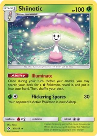 Shiinotic 17/149 (SM Base Set) () [Misc: Deck Exclusives] Pokemon Single Pokémon