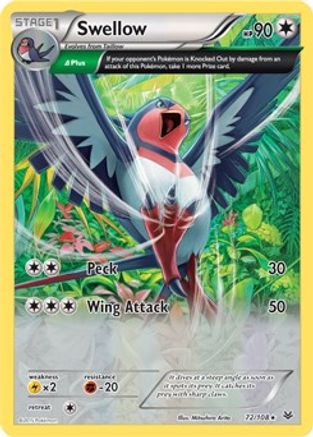 Swellow - 72/108 (XY Roaring Skies) () [Misc: Deck Exclusives] Pokemon Single Pokémon