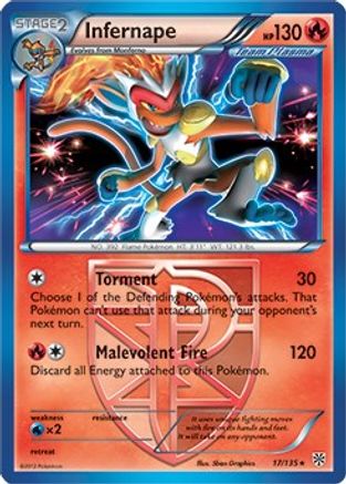 Infernape 17/135 (BW Plasma Storm) [Misc: Deck Exclusives] Pokemon Single Pokémon