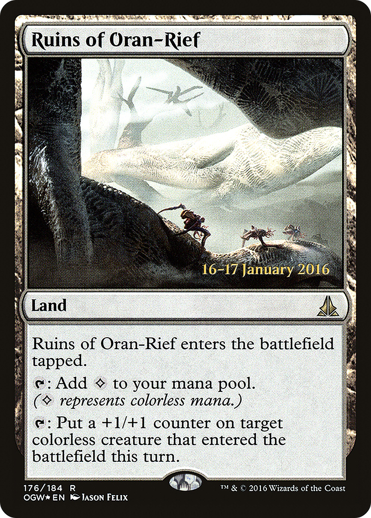 Ruins of Oran-Rief (PRE-176) [Oath of the Gatewatch Promos] Foil MTG Single Wizards of the Coast
