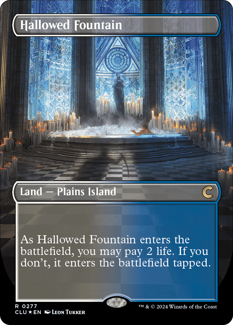 Hallowed Fountain (CLU-277) [Ravnica: Clue Edition] (Borderless) Foil MTG Single Wizards of the Coast
