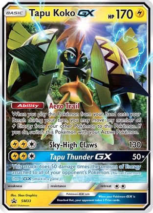 Tapu Koko GX - SM33 (SM33/248) Holofoil [SM: Black Star Promos] Pokemon Single Pokémon
