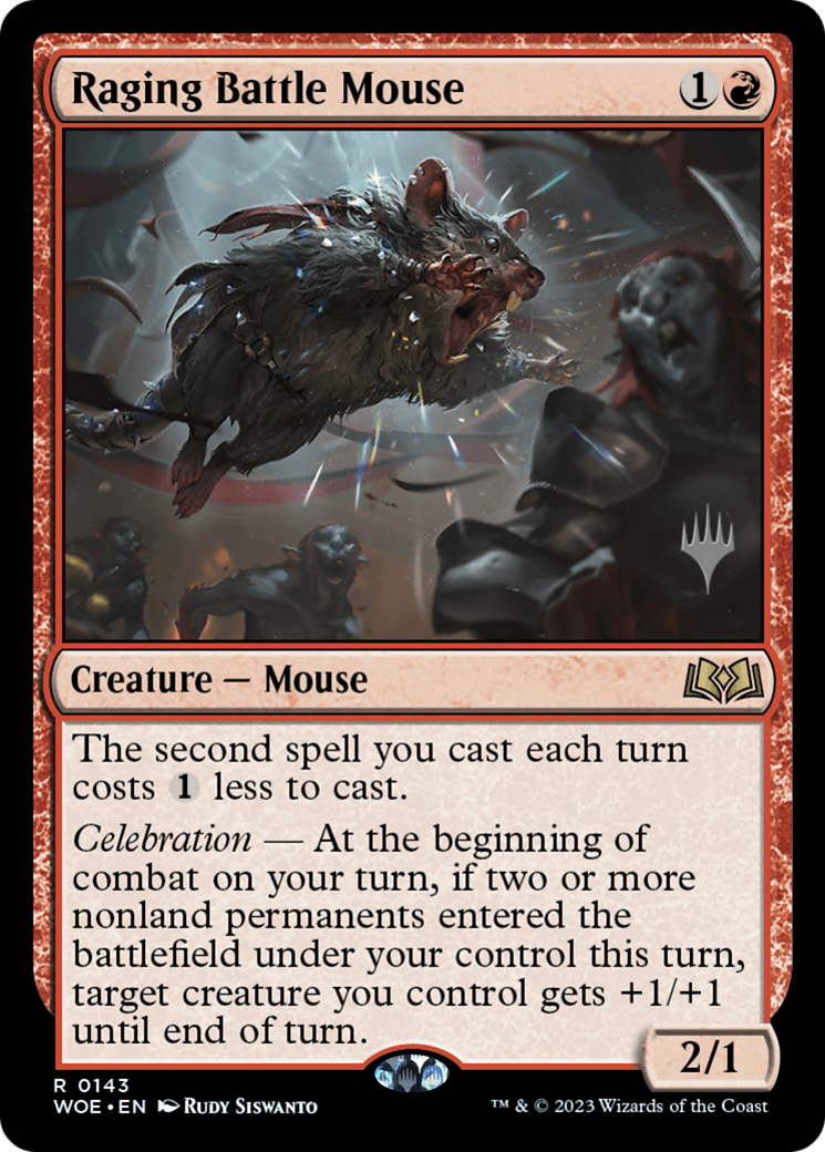 Raging Battle Mouse (PPWOE-143) [Wilds of Eldraine Promos] MTG Single Wizards of the Coast