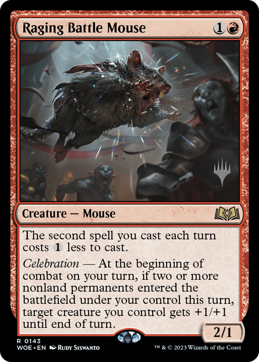 Raging Battle Mouse (PPWOE-143) [Wilds of Eldraine Promos] MTG Single Wizards of the Coast