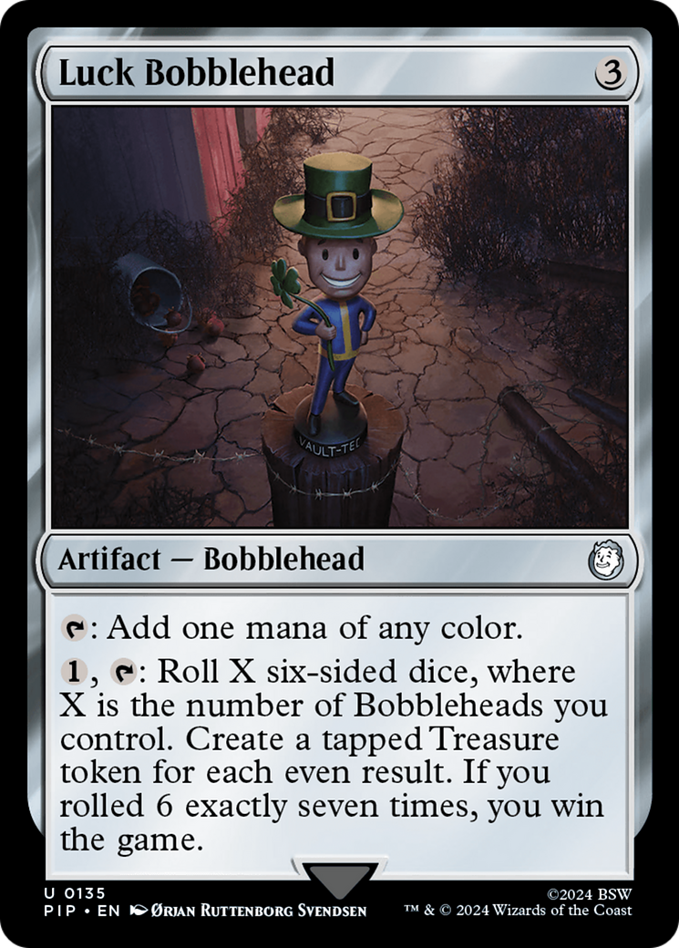 Luck Bobblehead (PIP-135) [Fallout] Foil MTG Single Wizards of the Coast