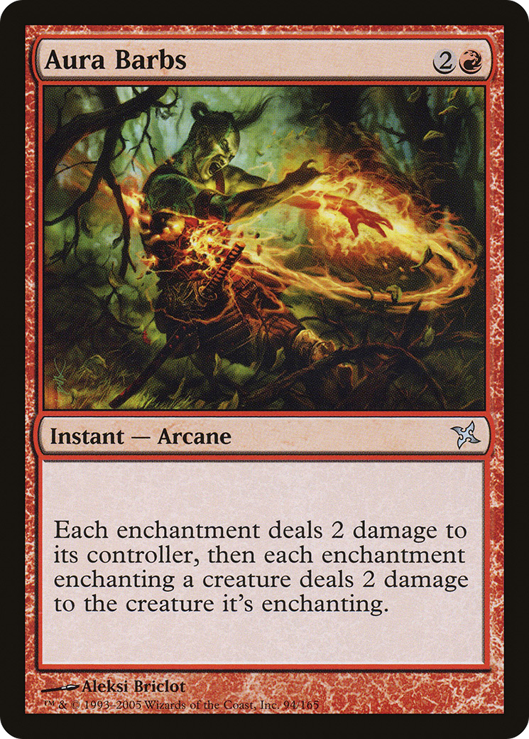 Aura Barbs (BOK-094) [Betrayers of Kamigawa] MTG Single Wizards of the Coast