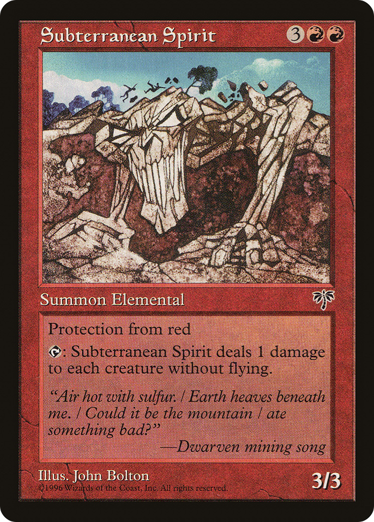 Subterranean Spirit (MIR-195) [Mirage] MTG Single Wizards of the Coast