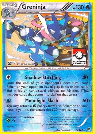 Greninja - 40/122 (League) [2nd Place] () Reverse Holofoil [Promos: League & Championship Cards] Pokemon Single Pokémon