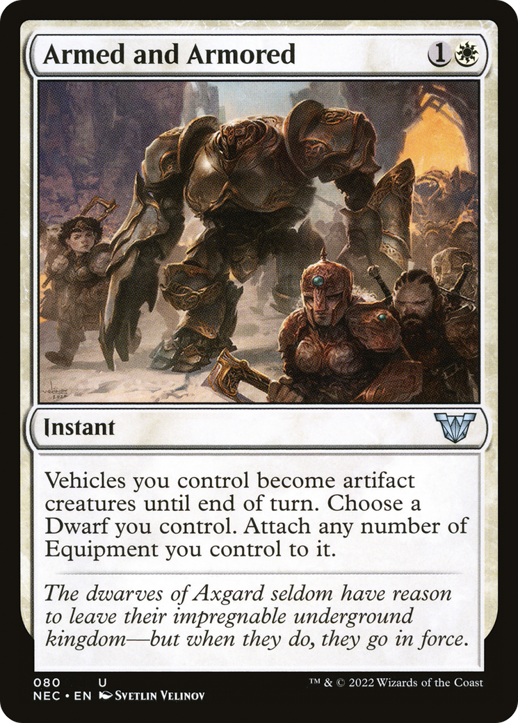 Armed and Armored (NEC-080) [Neon Dynasty Commander] MTG Single Wizards of the Coast