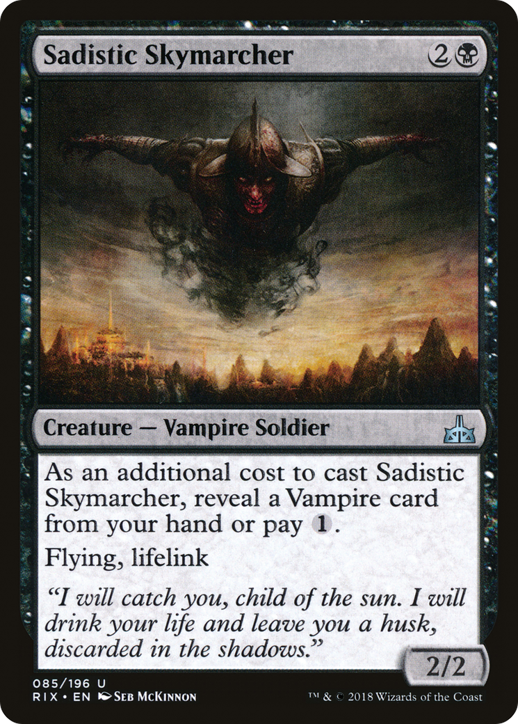 Sadistic Skymarcher (RIX-085) [Rivals of Ixalan] Foil MTG Single Wizards of the Coast