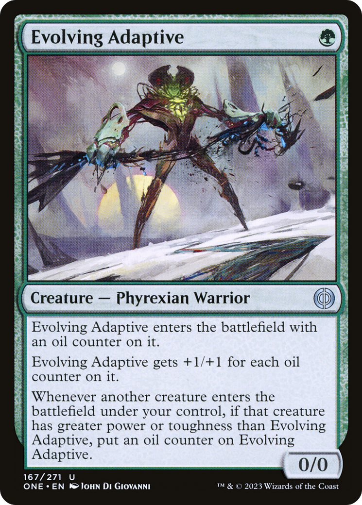 Evolving Adaptive (ONE-167) [Phyrexia: All Will Be One] Foil MTG Single Wizards of the Coast