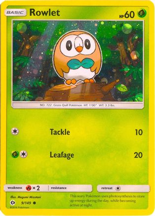 Rowlet - 9/149 (Cosmos Holo) Holofoil [Misc: Cards & Products] Pokemon Single Pokémon