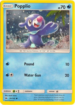 Popplio - 39/149 (Cosmos Holo) Holofoil [Misc: Cards & Products] Pokemon Single Pokémon