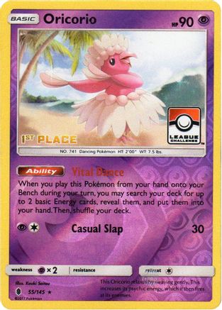 Oricorio - 55/145 (League Challenge) [1st Place] () Reverse Holofoil [Promos: League & Championship Cards] Pokemon Single Pokémon