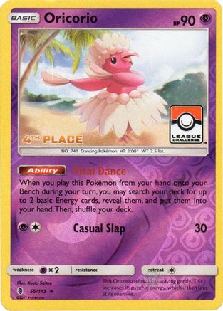 Oricorio - 55/145 (League Challenge) [4th Place] () Reverse Holofoil [Promos: League & Championship Cards] Pokemon Single Pokémon