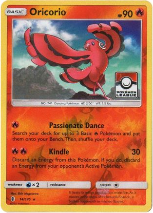 Oricorio - 14/145 (Pokemon League) (14) Reverse Holofoil [League & Championship Cards] Pokemon Single Pokémon