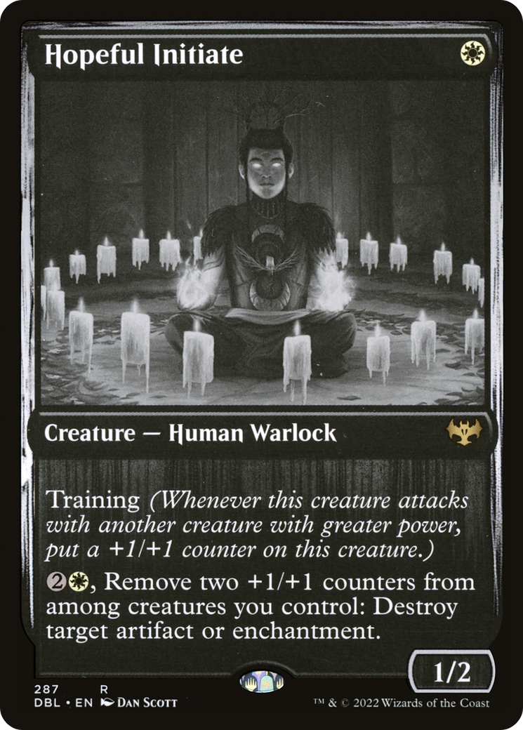Hopeful Initiate (DBL-287) [Innistrad: Double Feature] Foil MTG Single Wizards of the Coast