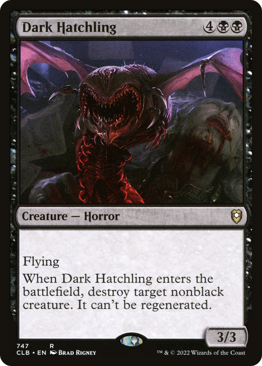 Dark Hatchling (CLB-747) [Commander Legends: Battle for Baldur's Gate] MTG Single Wizards of the Coast