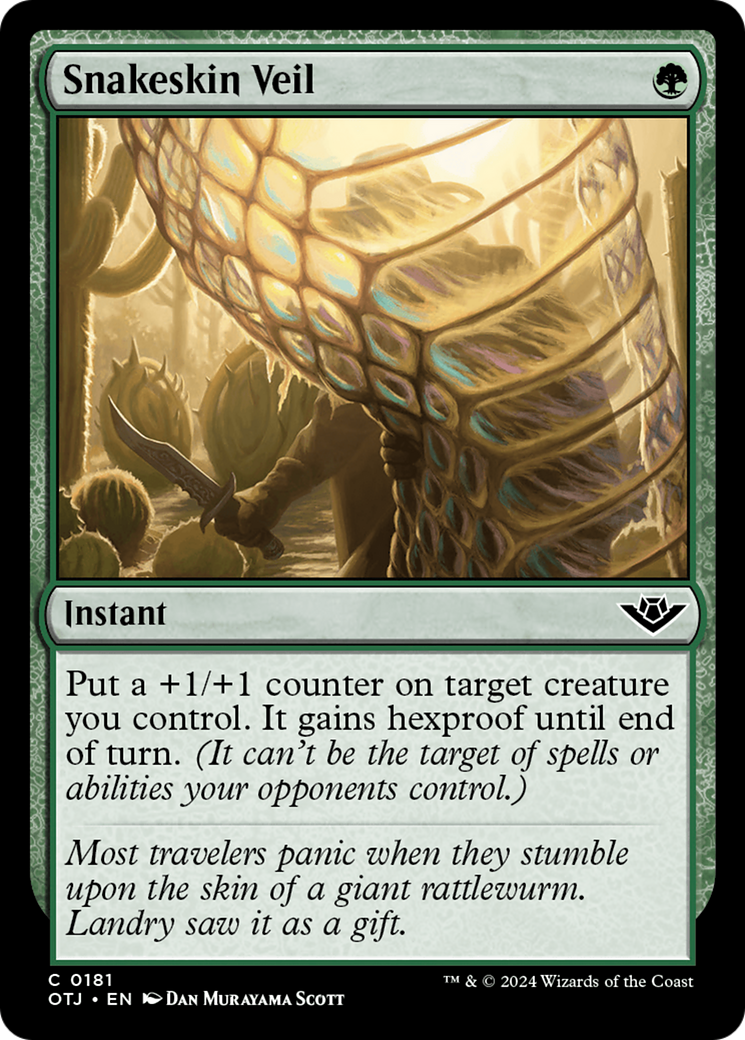 Snakeskin Veil (OTJ-181) [Outlaws of Thunder Junction] MTG Single Wizards of the Coast