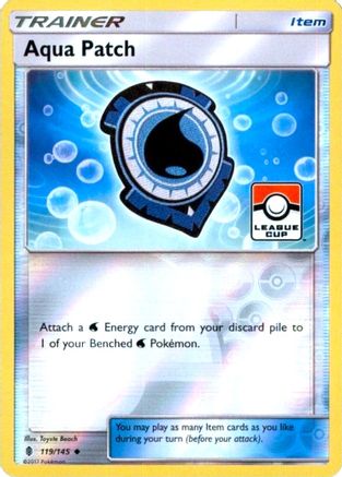 Aqua Patch - 119/145 (League Cup) () Reverse Holofoil [Promos: League & Championship Cards] Pokemon Single Pokémon