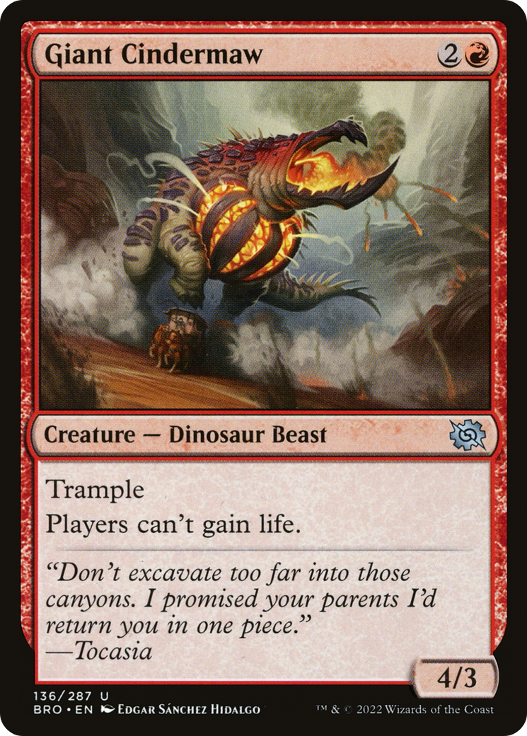 Giant Cindermaw (BRO-136) [The Brothers' War] MTG Single Wizards of the Coast