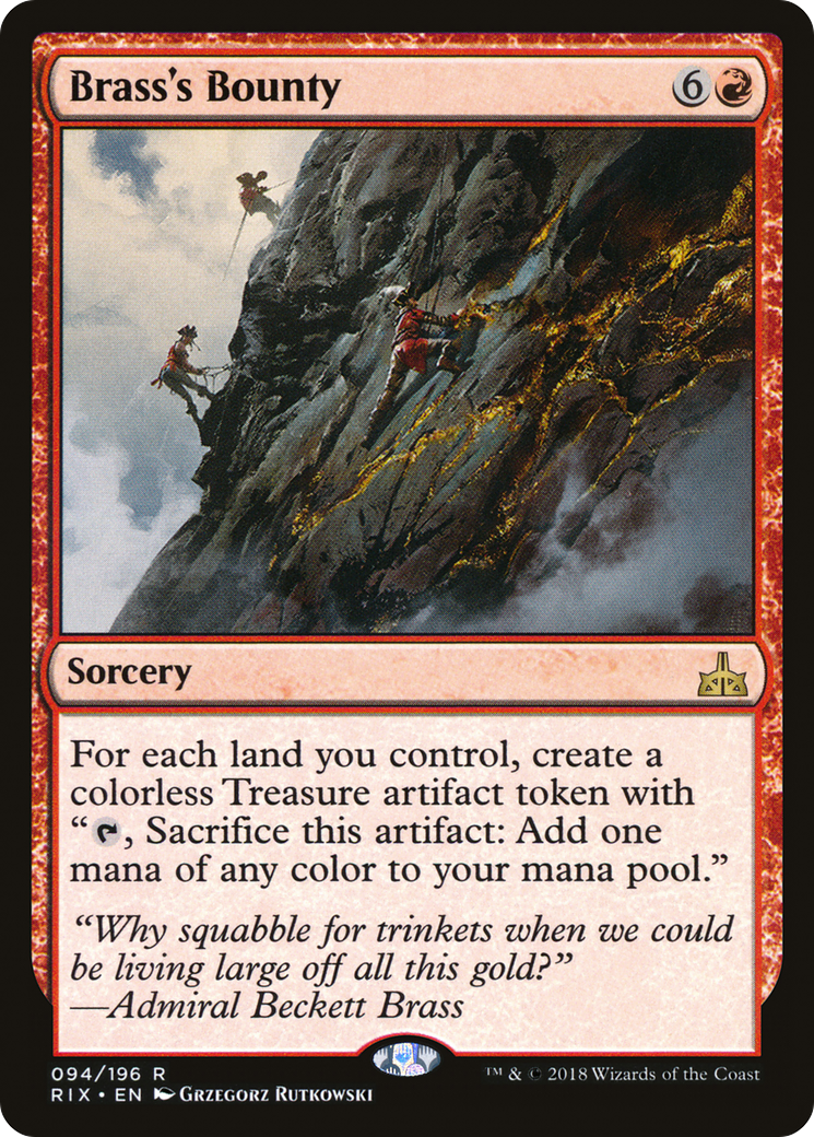 Brass's Bounty (RIX-094) [Rivals of Ixalan] MTG Single Wizards of the Coast