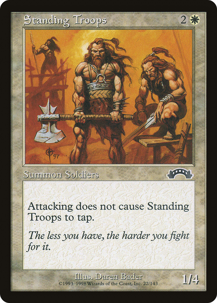 Standing Troops (EXO-022) [Exodus] MTG Single Wizards of the Coast