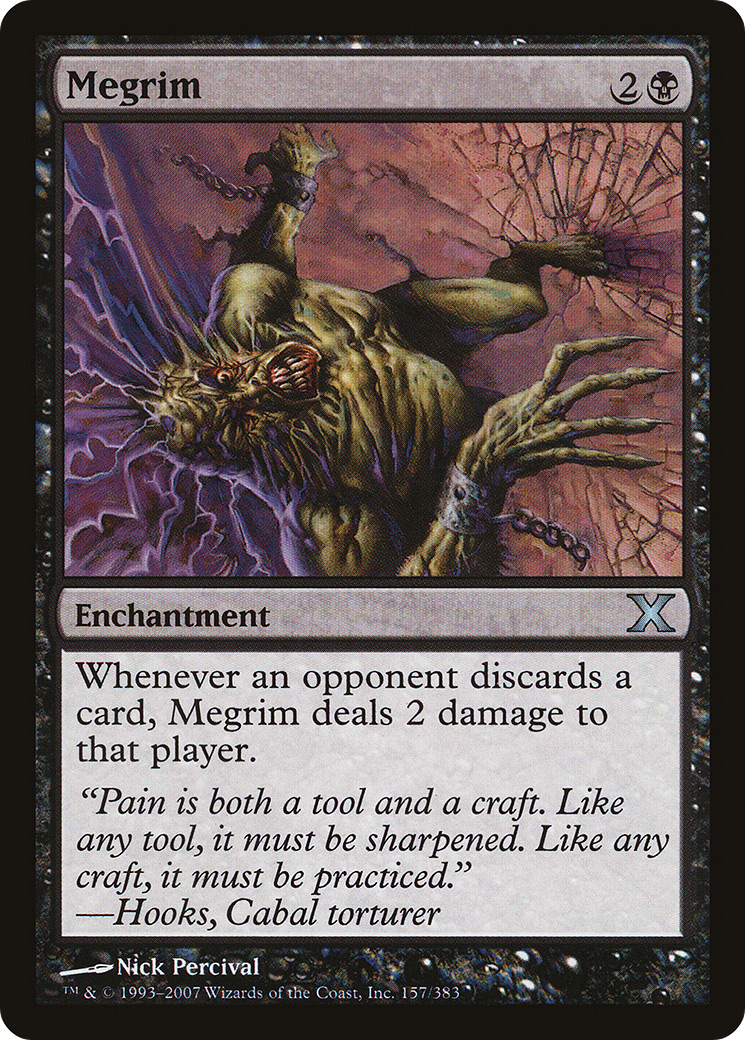 Megrim (10E-157) [Tenth Edition] Foil MTG Single Wizards of the Coast