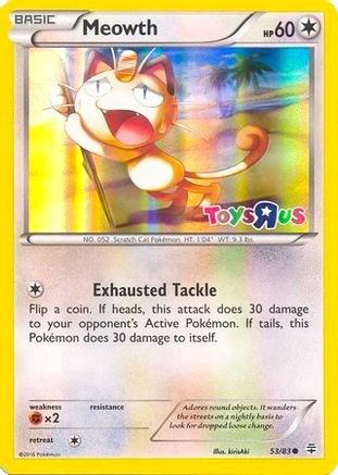 Meowth 53/83 (Toys R Us Promo) Holofoil [Misc: Cards & Products] Pokemon Single Pokémon