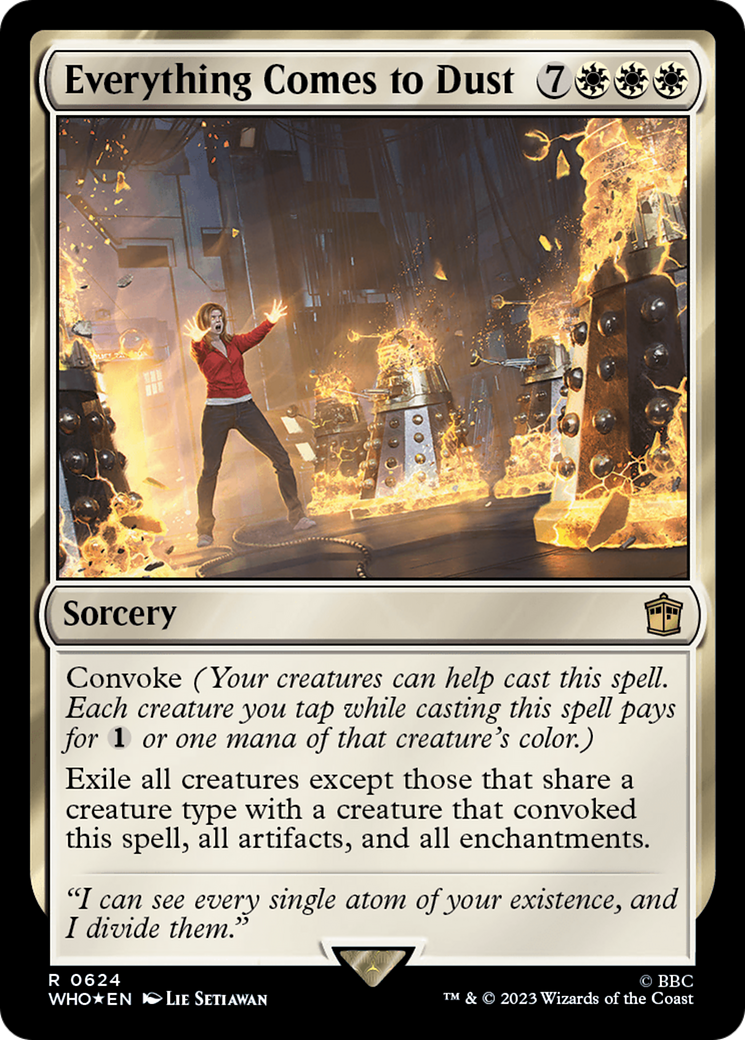 Everything Comes to Dust (Surge Foil) (WHO-624) [Doctor Who] Foil MTG Single Wizards of the Coast
