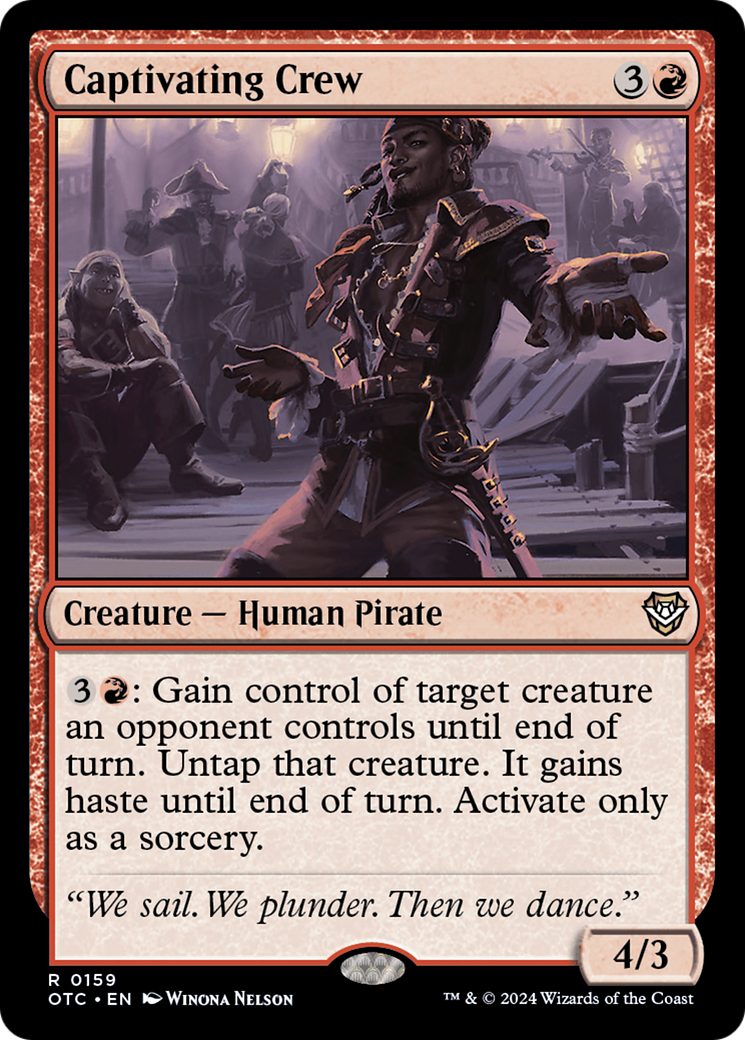 Captivating Crew (OTC-159) [Outlaws of Thunder Junction Commander] MTG Single Wizards of the Coast