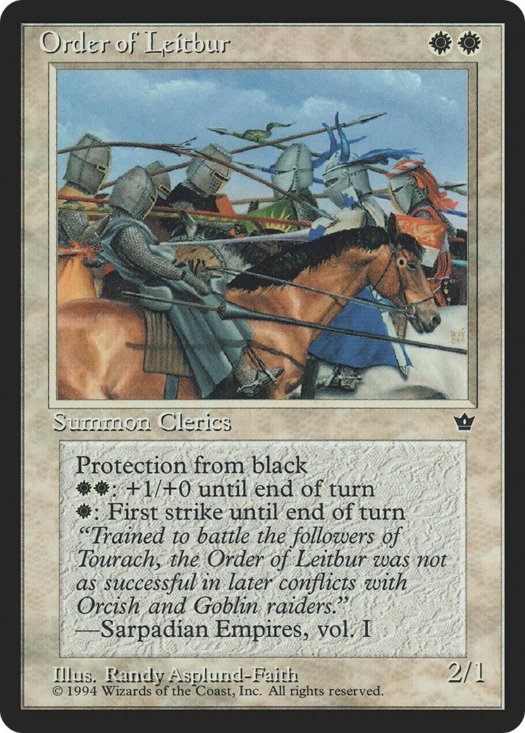 Order of Leitbur (FEM-16C) [Fallen Empires] MTG Single Wizards of the Coast