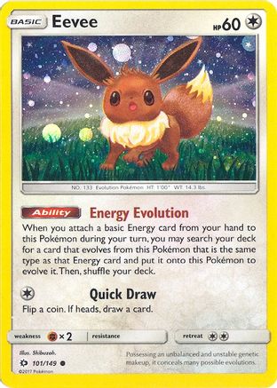Eevee - 101/149 (Cosmos Holo) Holofoil [Misc: Cards & Products] Pokemon Single Pokémon