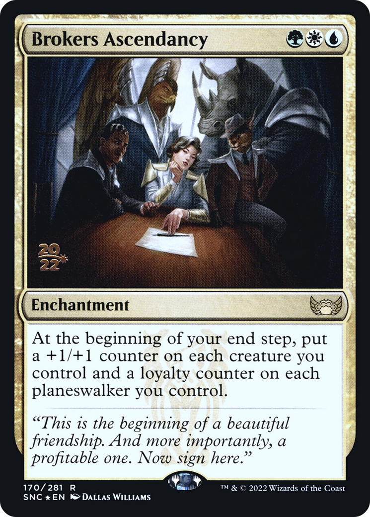 Brokers Ascendancy (PRE-170S) [Streets of New Capenna Promos] Foil MTG Single Wizards of the Coast
