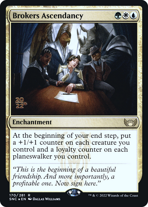 Brokers Ascendancy (PRE-170S) [Streets of New Capenna Promos] Foil MTG Single Wizards of the Coast
