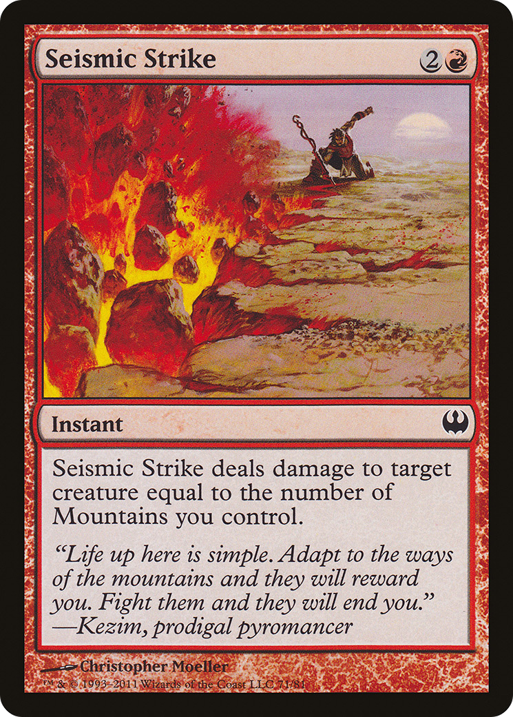 Seismic Strike (DDG-071) [Misc] Duel Decks: Knights vs. Dragons MTG Single Wizards of the Coast
