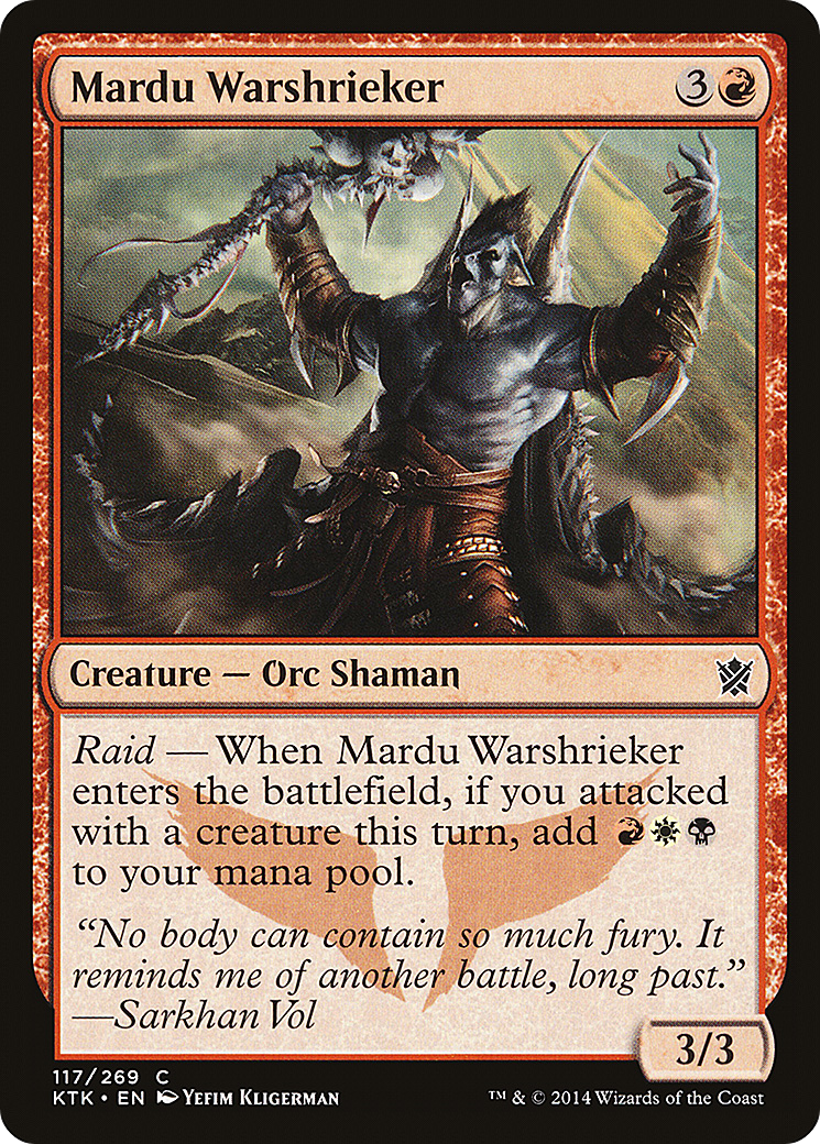 Mardu Warshrieker (KTK-117) [Khans of Tarkir] MTG Single Wizards of the Coast