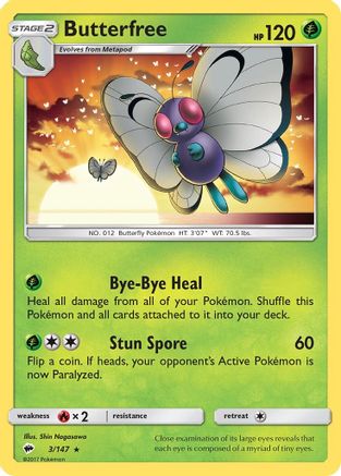 Butterfree (3/147) [SM: Burning Shadows] Pokemon Single Pokémon