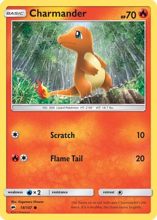 Charmander (18/147) [SM: Burning Shadows] Pokemon Single Pokémon