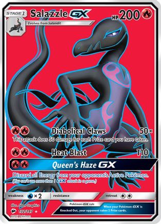 Salazzle GX (Full Art) (132/147) Holofoil [SM: Burning Shadows] Pokemon Single Pokémon