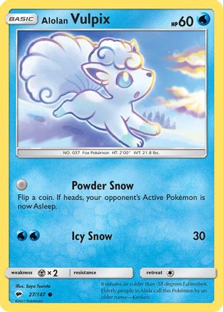 Alolan Vulpix (27/147) - [SM: Burning Shadows] Reverse Holofoil Pokemon Single Pokémon