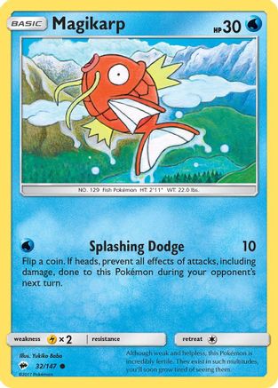 Magikarp (32/147) [SM: Burning Shadows] Pokemon Single Pokémon