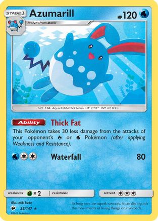 Azumarill (35/147) [SM: Burning Shadows] Pokemon Single Pokémon