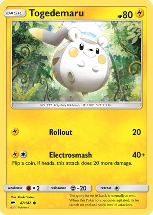 Togedemaru (47/147) [SM: Burning Shadows] Pokemon Single Pokémon