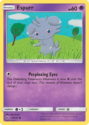 Espurr (59/147) Reverse Holofoil [SM: Burning Shadows] Pokemon Single Pokémon